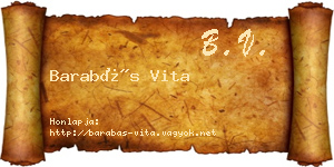 Barabás Vita névjegykártya